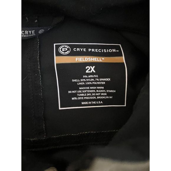 Crye Precision Fieldshell Mens Green Full Zip Jacket Size 2X APR-FH1 - Picture 3 of 3